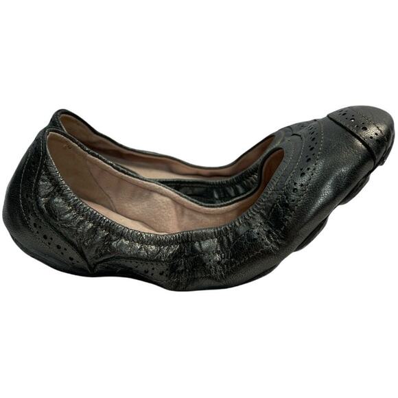 Bloch Gray Metallic Leather Ballet Flats Women's Size 37/6 - Picture 3 of 9